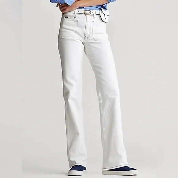 Polo by Ralph Lauren | White Flare Jean - Size 26R- Excellent Condition​​​​​ - Picture 3 of 12